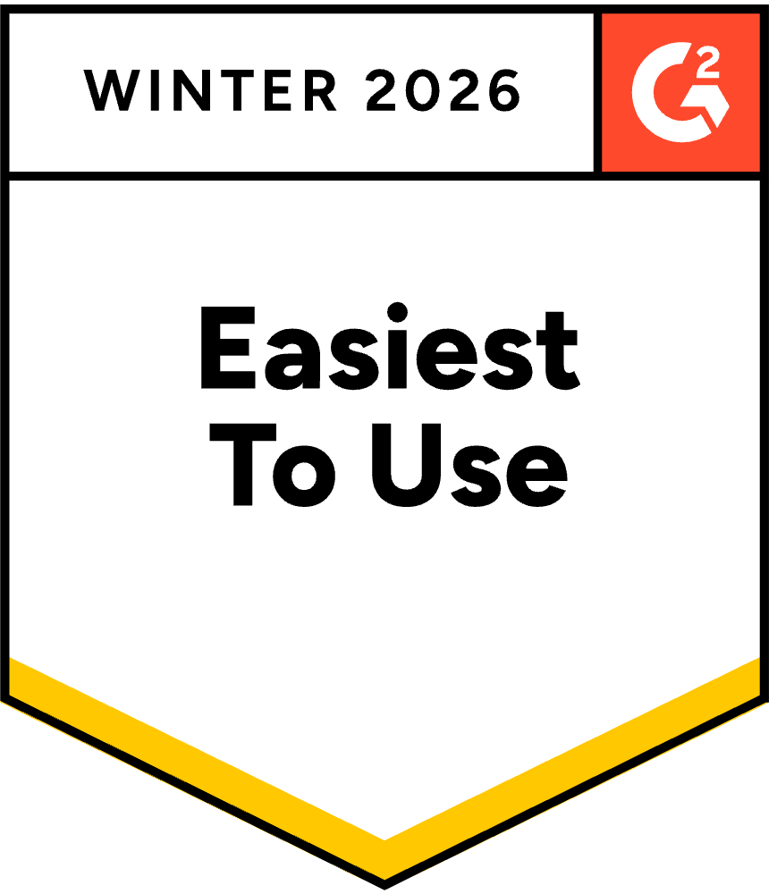 G2 Crowd Winter 2026 Easiest To Use Award
