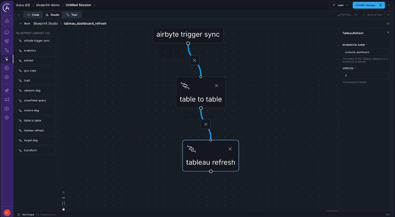 The drag-and-drop Blueprint builder.