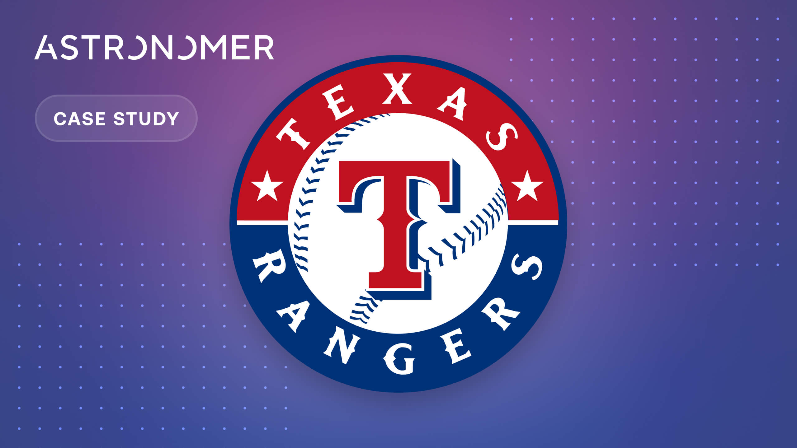 The Texas Rangers win baseball games with analytics on Astro