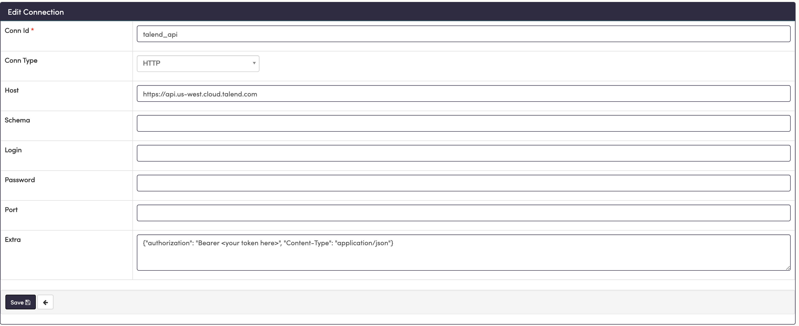 Talend Connection